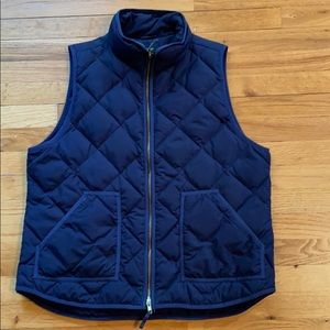 XL J. Crew Navy Quilted Vest